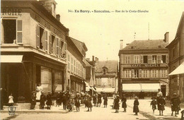 Sancoins * La Rue De La Croix Blanche * Le Café Michel * Commerce Au Bon Marché - Sancoins