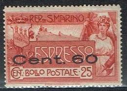 ST MAR 17 - SAINT MARIN Express N° 3 Neuf* - Express Letter Stamps