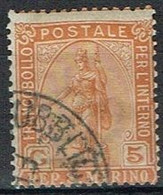 ST MAR 17 - SAINT MARIN N° 33 Obl. Statue De La Liberté - Used Stamps