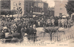 87-BELLAC-  INAUGURATION DU MONUMENTS AUX MORTS 9 SEP 1923, PENDANT LES DISCOURT DEVANT LE MONUMENT - Bellac