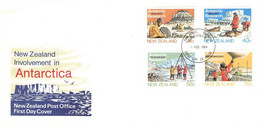 NEW ZEALAND - FDC 1984 INVOLVEMENT IN ANTARCTICA 1984 Mi #889-892 / ZO82 - FDC