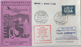 Danmark - Copenhague - Kobenhavn - Poste Aérienne - LH 651 - Tokio-Anchorage-Copenhagen-Hamburg-Frankfurt - 1964 - Aéreo