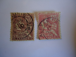 ALEXANDRIA  FRANCE 2  USED STAMPS POSTMARK ALEXANDRIA - Autres & Non Classés