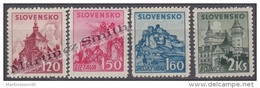 Slovakia - Slovaquie 1941 Yvert 54-57 Definitive, Castles - MNH - Nuovi