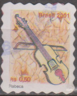 Brasil - 20-09-2001 -  Série Instrumentos Musicais Percê Em Onda  0,50, Rabeca  (o)  RHM Nº 808 - Gebruikt