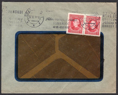 Firm Cover Živnostenská Banka Bratislava, Advertising Machine Postmark Bratislava 1939 To Protectorate BuM? - Cartas & Documentos