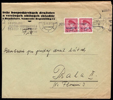 Firm Cover Svaz Hospodárských Družstiev Bratislava, Advertising Machine Postmark 1939 To Protectorate BuM - Cartas & Documentos