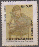 Brasil - 04-04 - Portinari-Obras Desaparecidas - Duas Crianças-Menino/Carneiro 0,95, Menino/carneiro  (o)  RHM Nº 831 - Used Stamps
