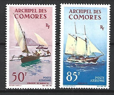 Timbre Colonie Francaises Comores P-a En Neuf ** N 10/11 - Airmail