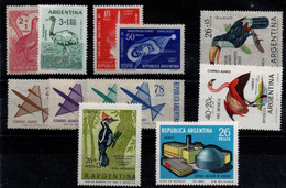Delcampe - Argentina (aéreo) Nº65/6, 106/7, 118/21, 122, 128/30. Año 1960/70 - Luftpost