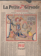 Bordeaux (33 Gironde) Calendrier 1937 LA PETITE GIRONDE (CAT2917) - Grand Format : 1921-40