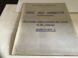 Plan Barrage Cheffia Bou Namoussa Bône Sur L Oued Bou Namoussa   Les Travaux Souterrains - Travaux Publics