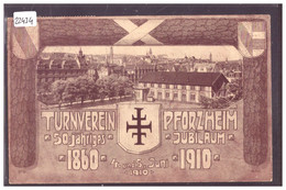 PFORZHEIM - TURNVEREIN 50 JÄHRIGES JUBILÄUM 1860-1910 - B ( PLI D'ANGLE ) - Pforzheim
