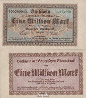 Bayern Inflationsgeld Bayerische Staatsbank Bankfrisch 1923 1 Million Mark - 1 Mio. Mark