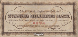 Ludwigshafen Inflationsgeld Der Stadt Ludwigshafen Gebraucht (III) 1923 20 Millionen Mark - 20 Millionen Mark