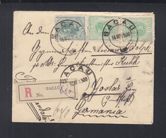 Rumänien Romania R-Brief 1900 Bacau Nach Deutschland - Brieven En Documenten