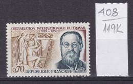 119K408 / France 1969 Michel Nr. 1669 MNH (**) ILO International Labor Organization 1919-1969 Albert Thomas - Director - IAO