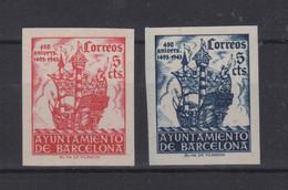 1943 Aniversario Llegada Colon A Barcelona Edifil 49s/50s** MNH VC 100€ - Barcelona