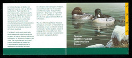 GARROT, Canard; Conservation Habitats Fauniques QUÉBEC 1991 Wildlife Habitat Conservation, GOLDENEYE Duck (8459) - Privaat & Lokale Post