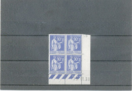 COINS DATES- N°368 **  PAIX -90 C Bleu  - 29-11-38 - 1930-1939
