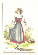 Switzerland:Lady Wearing National Costume - Europe