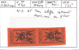 MARTINIQUE N° T20 ** SANS CHIFFRE ND SE TENANT - Postage Due