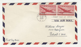 US 1946 5 C Air Mail FDC B220310 - 1941-1950