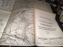Plan 1965  D'Emosson ; Barrage Chute D Emosson Électricité De France Hydraulique Baden Suisse - Travaux Publics