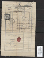 France -Taxe Yvert 5A - Montpellier - Herault - 1872 - Sur Formulaire - 1859-1955 Covers & Documents