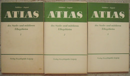 Atlas Des Saale- Und Mittleren Elbegebietes. Teil 1-3 Komplett. Otto Schlüter Und Oskar August. 1957-1961 - Mappamondo