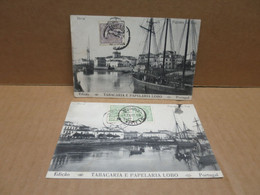 FIGUEIRA DA FOZ (Portugal) Ensemble De 2 Cartes Port Bateaux - Coimbra