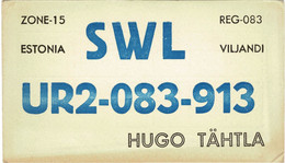 QSL Card Amateur Radio Funkkarte 1978 QSL Via Moscow Estonia Estland Viljani Hugo Tahtla - Amateurfunk