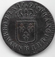 France - Louis XVI - 1 Sol - 1791K - 1774-1791 Lodewijjk XVI
