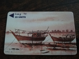 BAHRAIN   GPT CARD  25 UNITS/ LOCAL DHOWS  / BHN21  / 3BAHA  SHALLOW  NOTCH    **9136** - Bahreïn