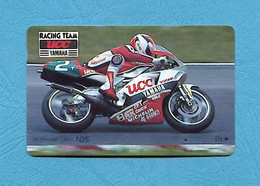 ( 5609 ) - Télécarte JAPON - ( YAMAHA / RACING TEAM UCC / RK Castrol / MICHELIN / NGK ) - *** BE *** - Voir Scan - Moto