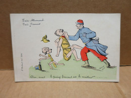 GUERRE 1914-18 Carte Satirique Anti Allemande Pain Allemand Pain Viennois THIRION 1914 - Guerre 1914-18