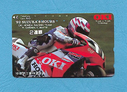 (5611) -Télécarte JAPON - ( '92 SUZUKA 8hours / OKI HONDA Racing Team / W.GARNER / D.BEATTIE ) - *** TBE *** - Voir Scan - Moto