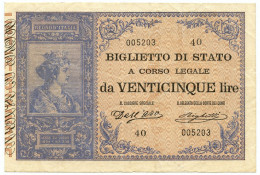 25 LIRE BIGLIETTO DI STATO REGNO UMBERTO I ITALIA TURRITA 21/07/1895 BB/SPL - Regno D'Italia - Altri