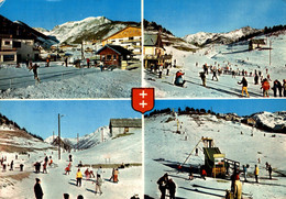 N°91130 -cpsm Auron -la Piste De La Savonnette Et La Patinoire- - Sports D'hiver