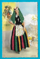 Carte Brodée Ténérife Folklore Illustrateur - Embroidered