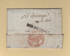 Debourse De Toulon - Var - 1806 - Paris - Postes Corps Legislatif - 1801-1848: Voorlopers XIX