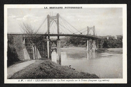 LEZARDRIEUX LE PONT SUSPENDU SUR LE TRIEUX LA BRETAGNE PITTORESQUE N°D592 - Lannion