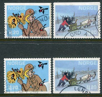 NORWAY 2000 Christmas Two Pairs Used.  Michel 1362-63 Do-Du - Oblitérés