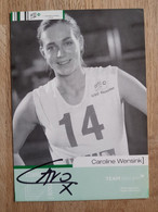 Card Caroline Wensink - USC Munster - 2003-2004 - Volleyball - Original Signed - Netherlands - Voleibol