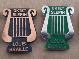 Louis Braille Octet Of Blind Oktet Slepih Oktet Choir Music Slovenia Pins Badge - Musique