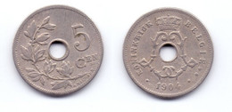 Belgium 5 Centimes 1904 (legend In Dutch) - 5 Centimes