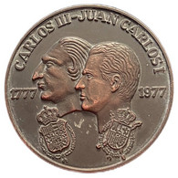 ESPAÑA. MEDALLA 2º CENTENARIO ESCUELA DE MINAS DE MADRID. 1.977. BRONCE. ESPAGNE. SPAIN MEDAL - Firma's