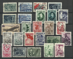RUSSLAND RUSSIA Soviet Union, Small Ot Of 25 Stamps, O - Verzamelingen