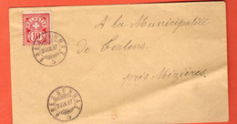 NAH-05 Enveloppe Oblitérée 1867,Cachet Bressonnaz Pour Ferlens Près Mézières.Cachets Oron Et Mézières 1887.Froissure - Covers & Documents