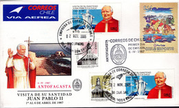 CHILE - ANTOFAGASTA - 2005 - POPE JOHN PAUL II - STAMP - ENVELOPE COVER - SOUVENIR 38 - Päpste